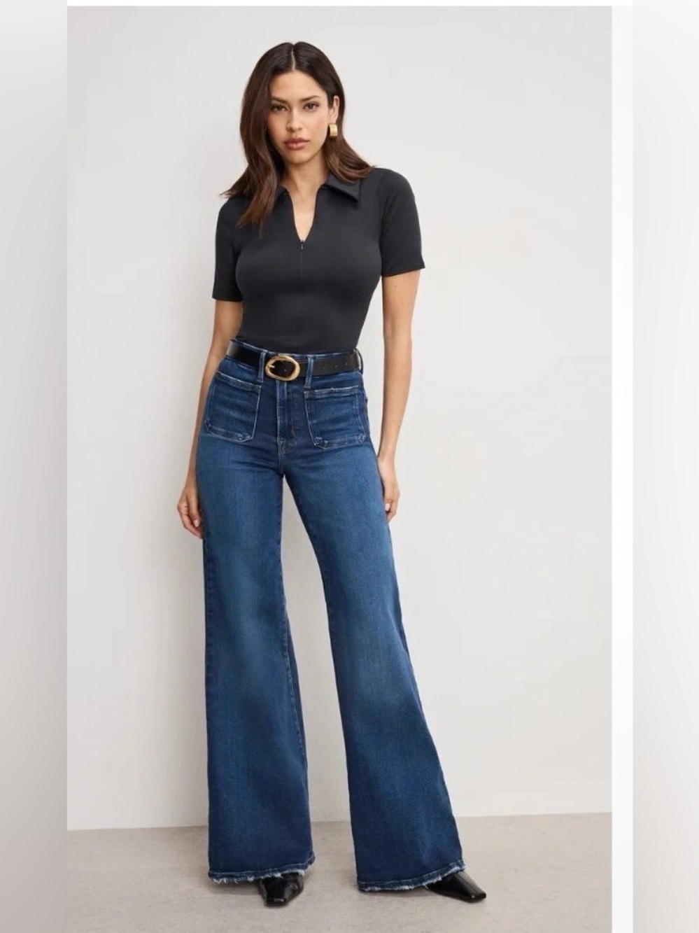 🌺NWT Good American Palazzo Wide legs Jeans 🌺retail $178 SOLD OUT